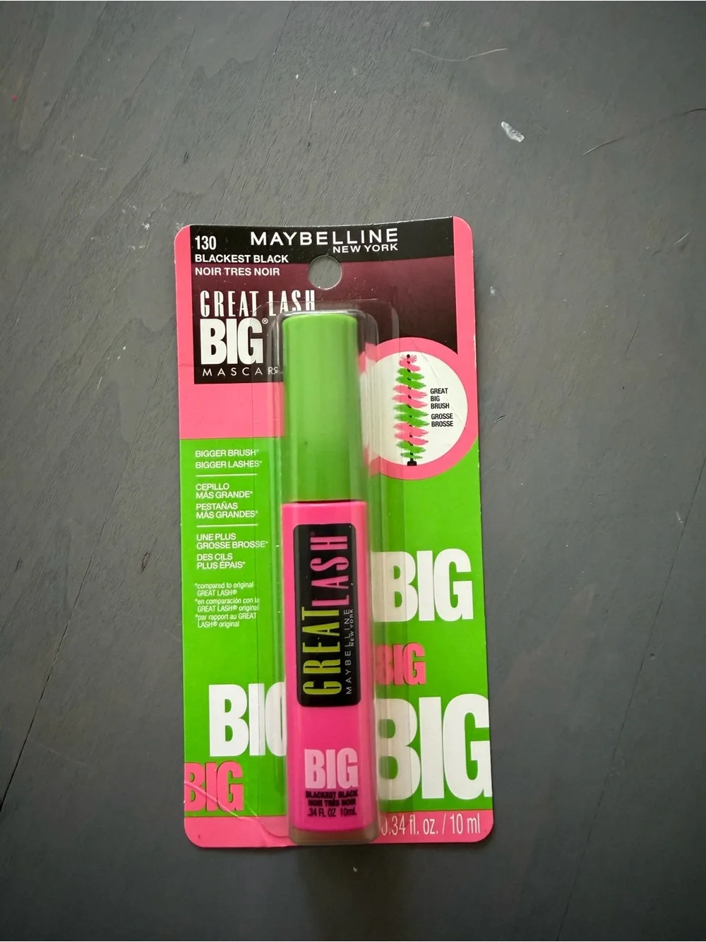 Maybelline Great Lash BIG Mascara Backing Card in White